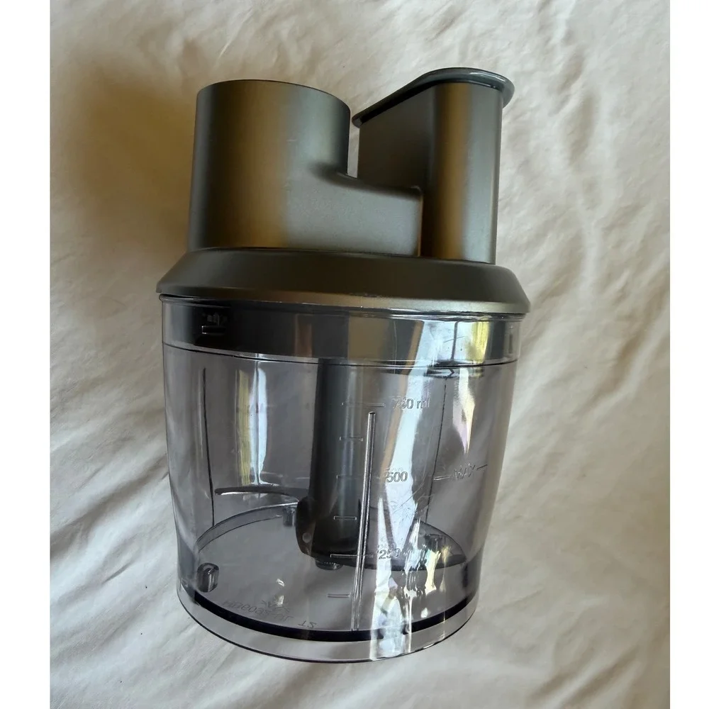 Cuisinart HB6092-UL 4-Cup Food Processor Attachment Gunmetal Grey Clear Bowl
